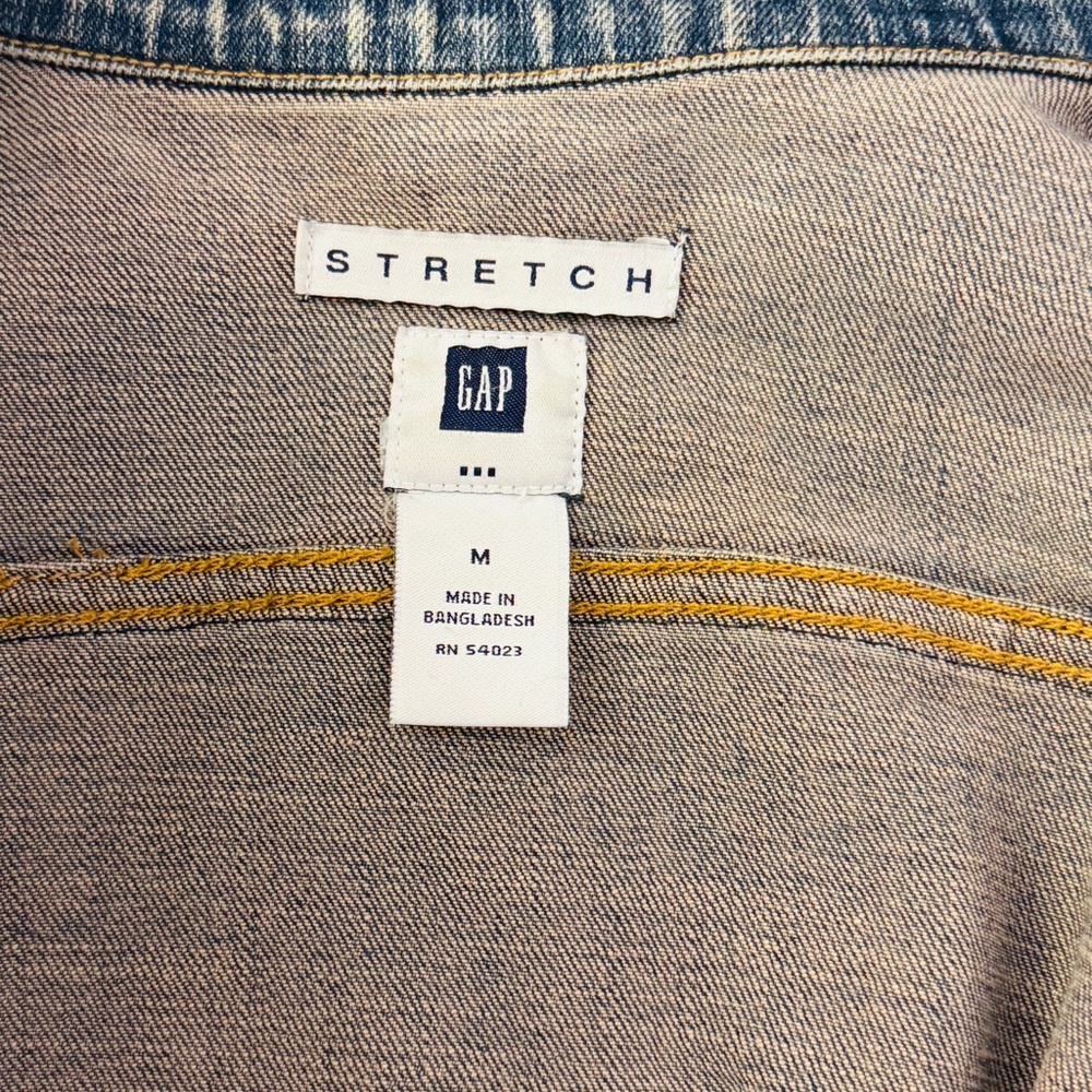 The Gap Light Blue Stretch Jean Jacket Sz Medium - Picture 7 of 14